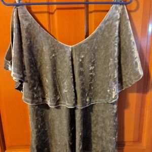 Ladies Cable and Gauge Velvet Designer Top